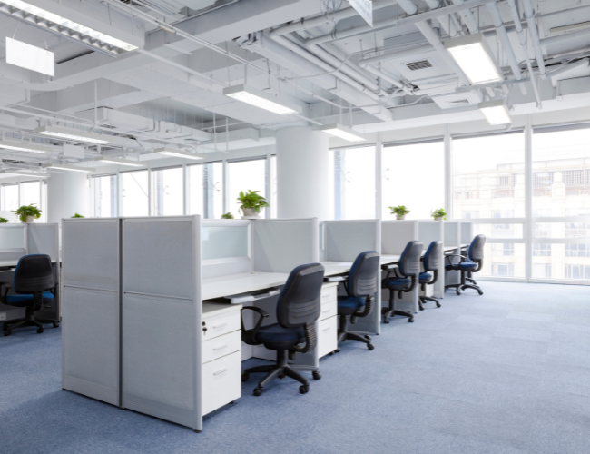 Office building after commercial cleaning in Leeds.